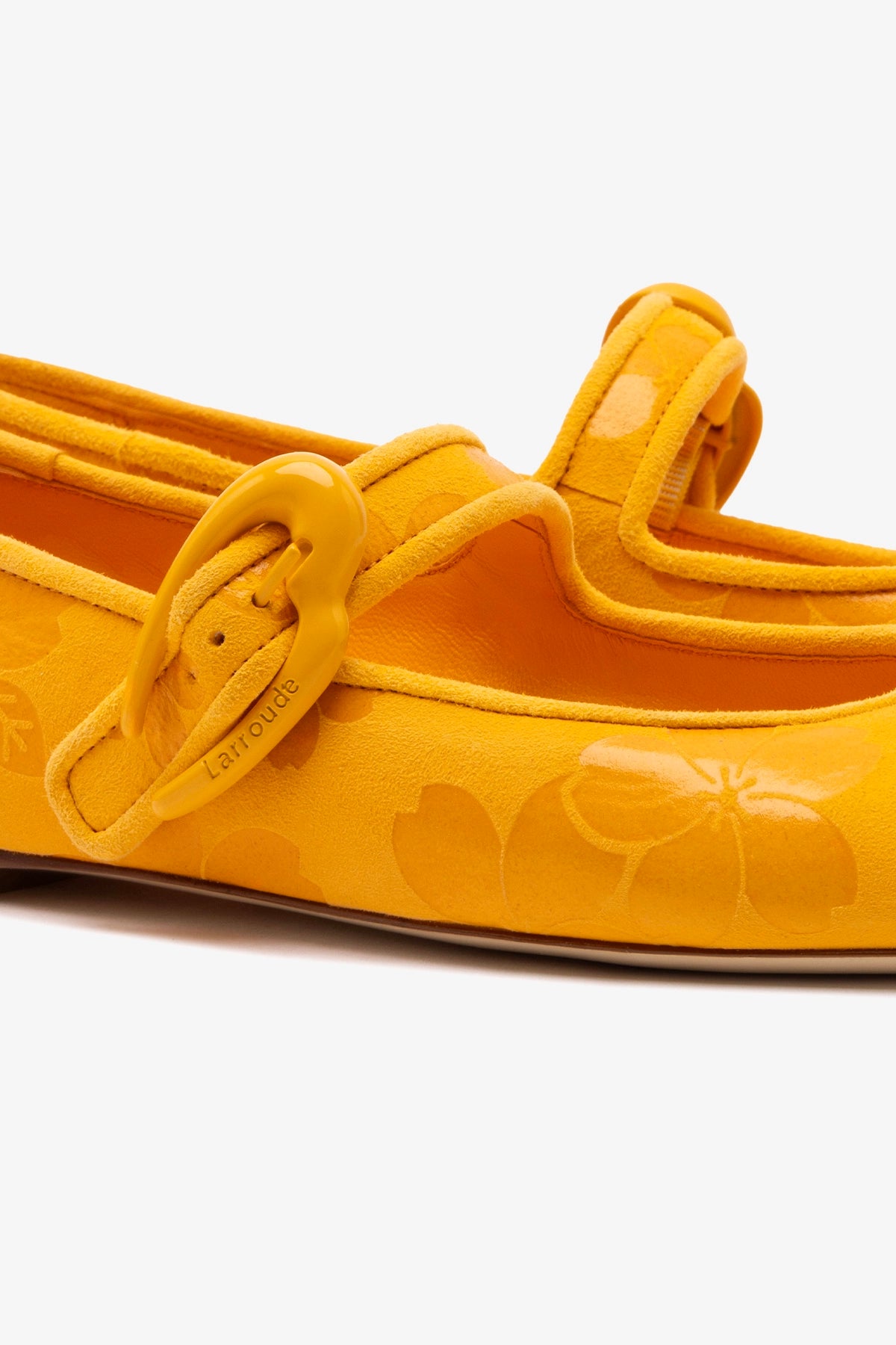 Verona Ballet Flat Shoes for Women - Amber Sakura Printed Suede Comfortable Slip-On Loafers | Perfect for Work, Casual Outfits & Spring Fashion