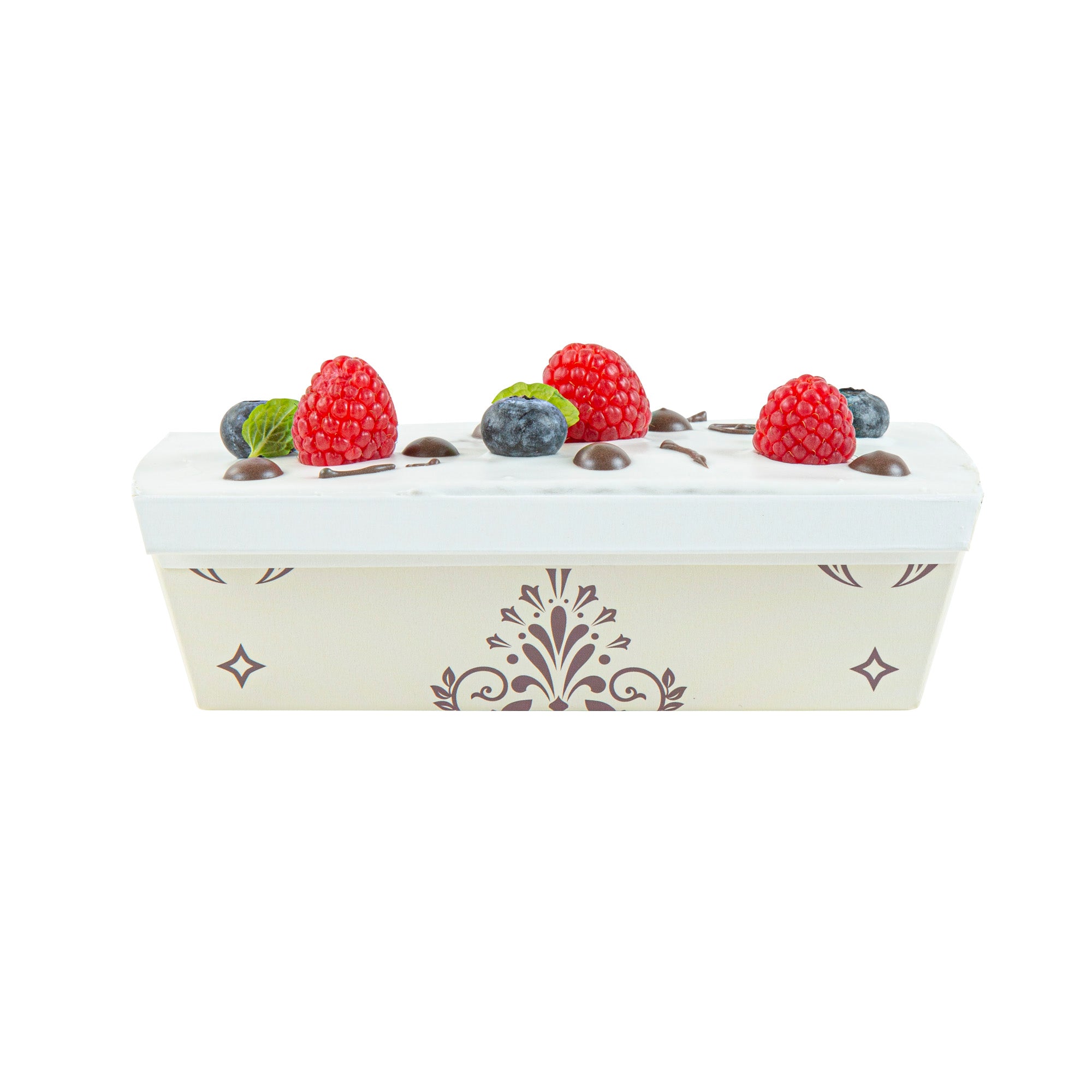 Bake Tek 13 oz Beige Vintage Floral Greaseproof Paper Loaf Pans - 7 x 3.25 x 2 Inches - Pack of 100 - Perfect for Homemade Bread, Cakes & Party Treats Baking