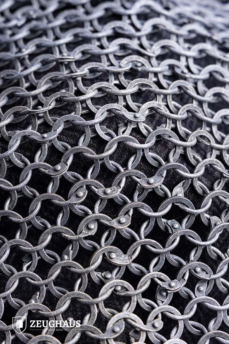 Chainmail Hauberk with Round Ring Riveted 10mm Aluminum - Perfect for LARP, Cosplay, Medieval Reenactment & Historical Costumes
