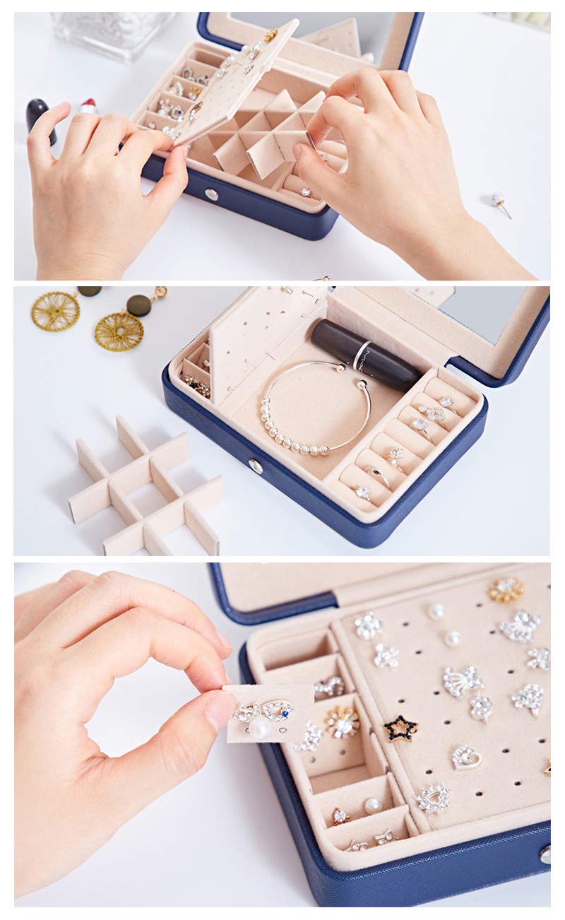 Elegant Jewelry Box Organizer for Women - Necklace, Earrings & Rings Storage Case | Perfect for Travel, Home & Gift Giving