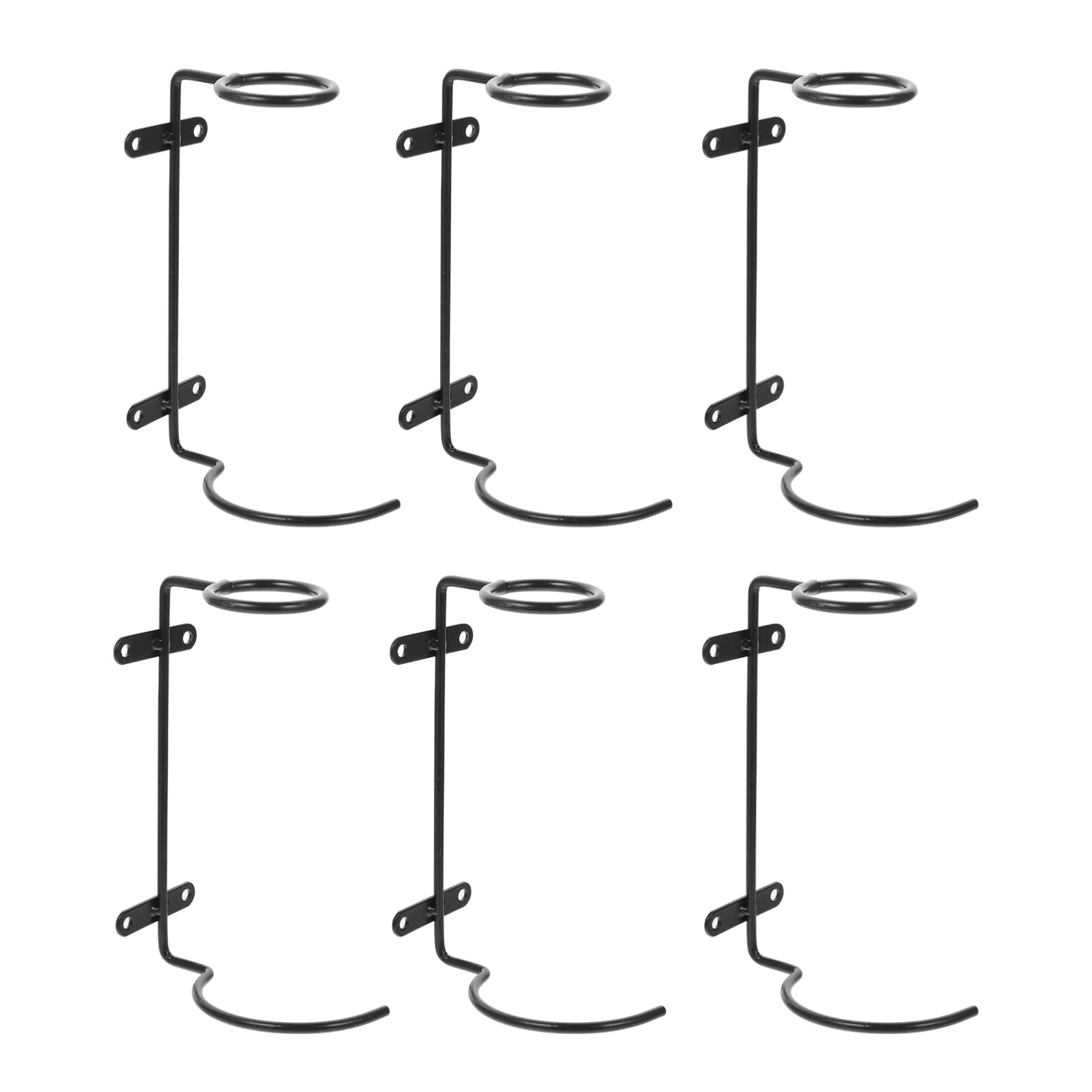 6-Piece Wall Mounted Wine Rack Set - Metal Wine Bottle Storage & Display Holder for Red Wine - Perfect for Kitchen, Bar, Dining Room, and Home Decor