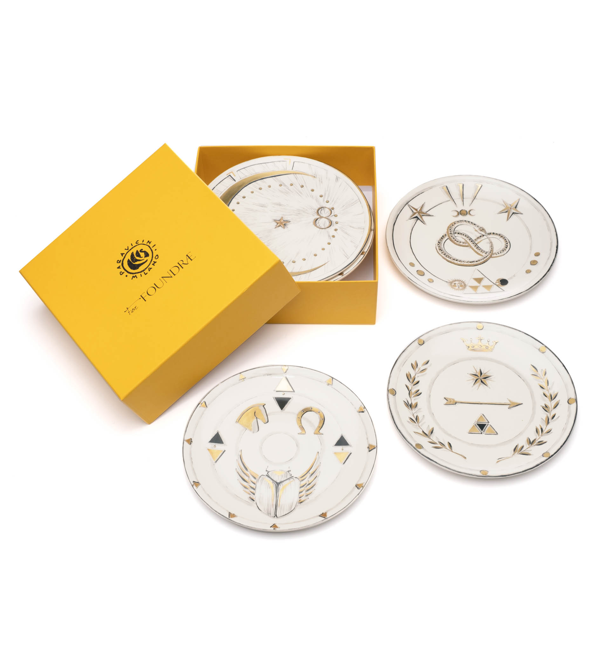 Tenet Dessert Plate Set - Elegant 6-Piece Ceramic Appetizer Plates for Cake, Cookies & Pastries - Perfect for Dinner Parties, Tea Time & Home Decor
