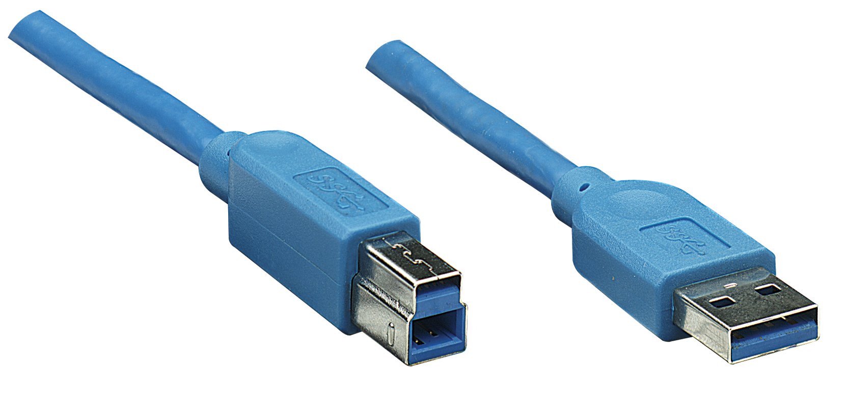 Manhattan 391870 A-Male to B-Male USB 3.0 SuperSpeed Cable (10 Feet) - High-Speed Data Transfer for Printers, Scanners & External Hard Drives