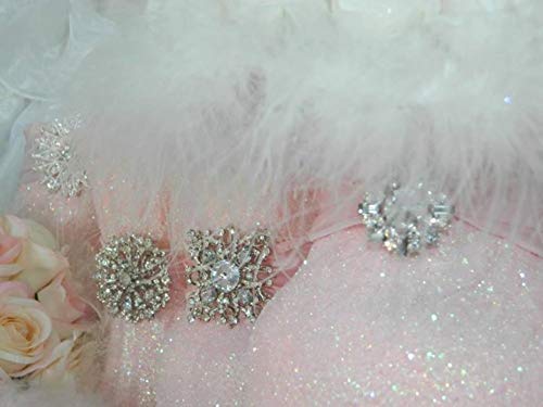 6-Pack White Glitter Candle Holders - Elegant Wedding Centerpiece, Bridal & Baby Shower Decor, Quinceañera Table Decorations with White Candles - Perfect for Romantic Weddings, Birthday Parties & Holiday Home Decor