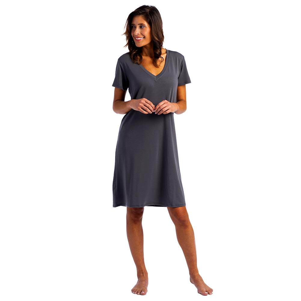 Softies Women's Cooling Jennifer Sleep Shirt Nightgown - Breathable Short Sleeve Nightwear for Hot Sleepers | Perfect for Summer Nights & Relaxing at Home