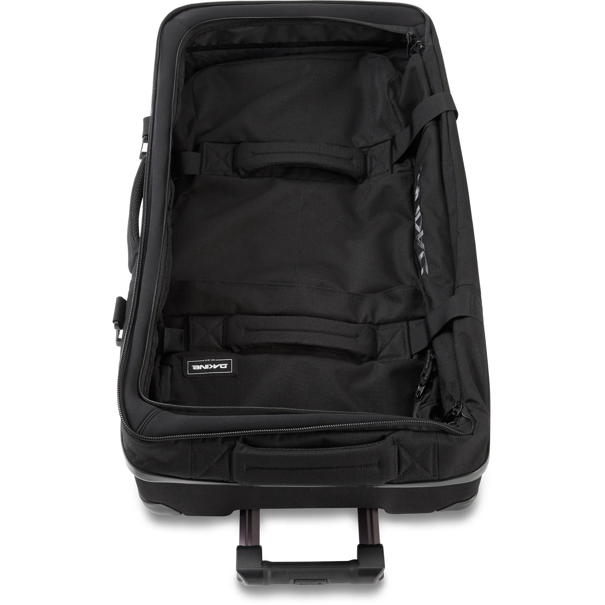 Dakine Split Roller Bag 110L - Large Durable Travel Luggage with Wheels for Airplane, Cruise & Adventure Trips - Black