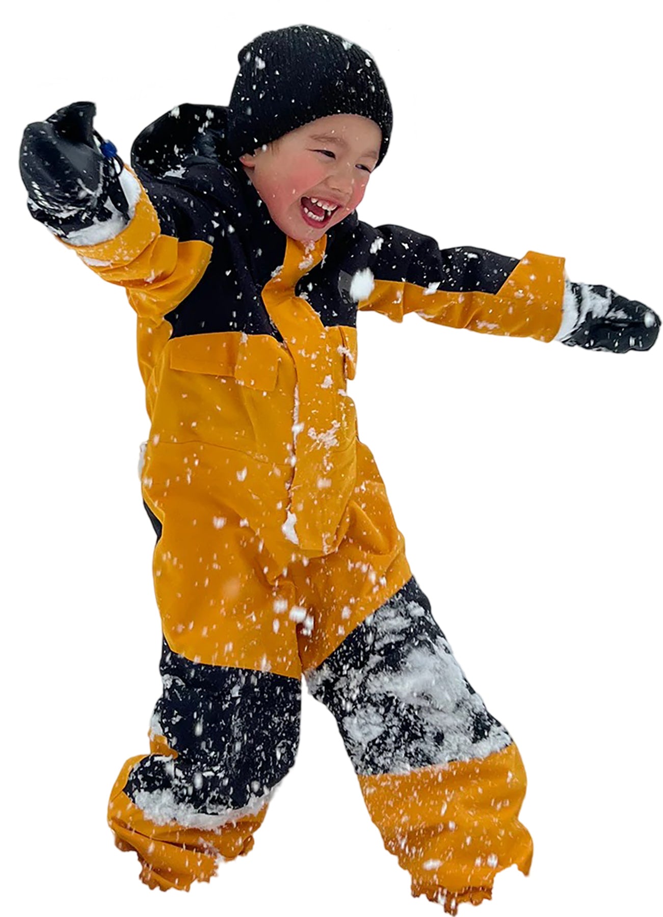 2 Layer One Piece Snowsuit for Kids - Warm Winter Snowsuit with Hood - Perfect for Skiing, Snowboarding & Outdoor Winter Activities