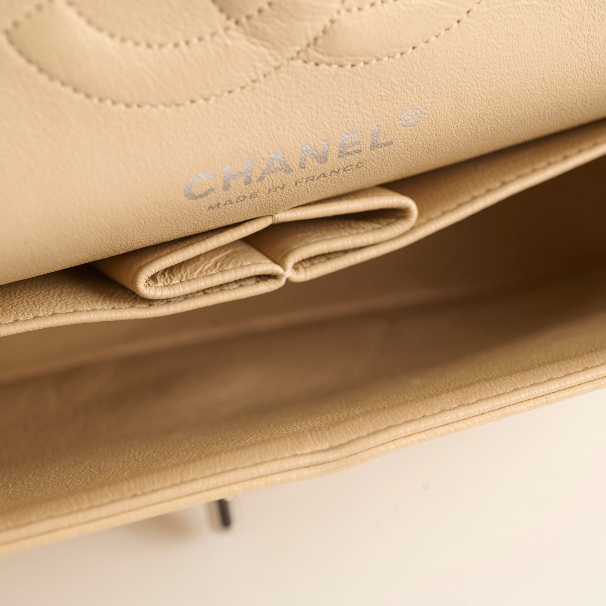 Chanel Medium/Large Caviar Double Classic Flap Bag in Beige - Luxury Handbag for Women, Perfect for Work, Parties & Everyday Use