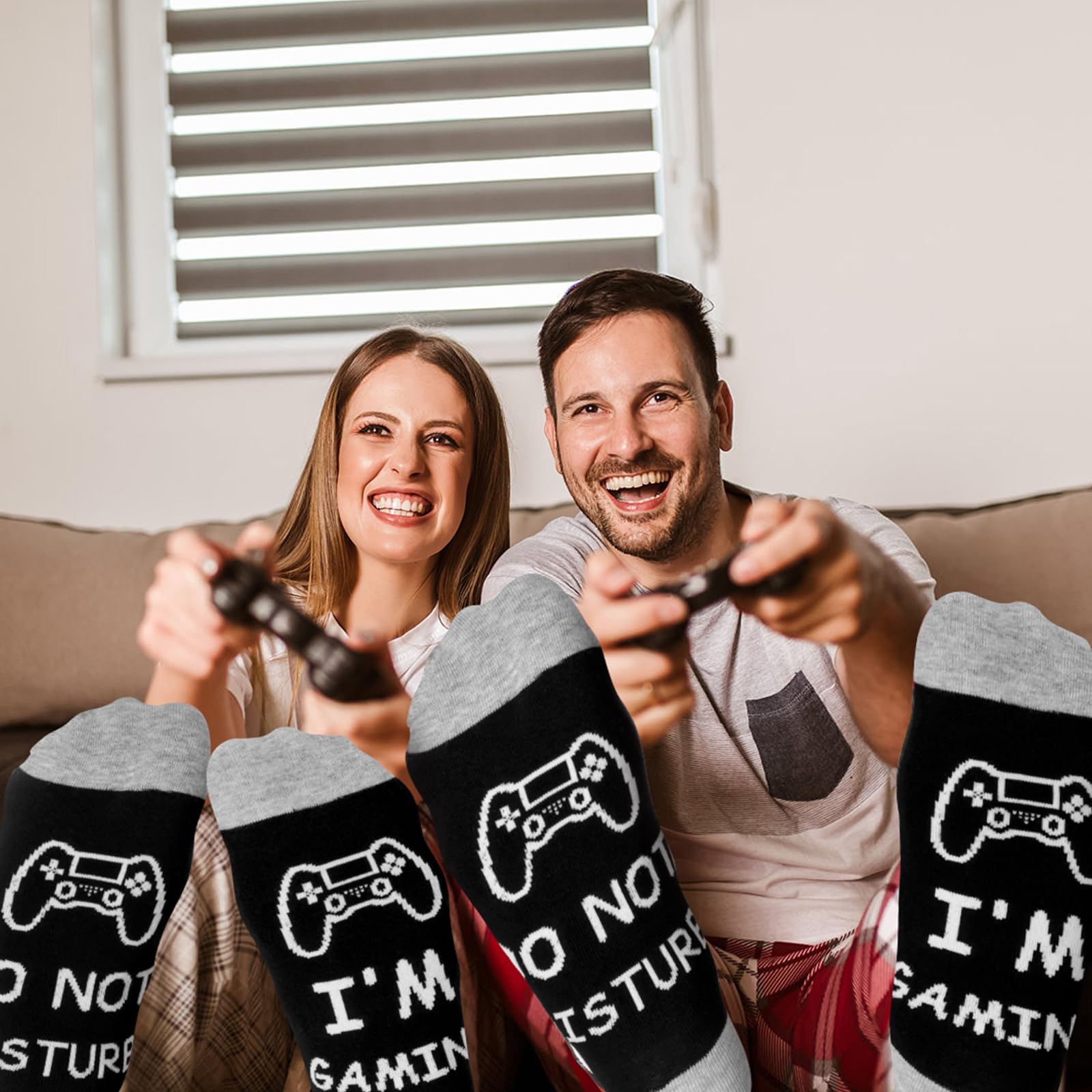 Funny Gaming Socks for Teen Boys & Men - 'Do Not Disturb I'm Gaming' Novelty Socks - Perfect Birthday Gifts for Gamers, Teenage Sons & Video Game Lovers - Great for Gaming Sessions, Lounge Wear & Gamer Gifts