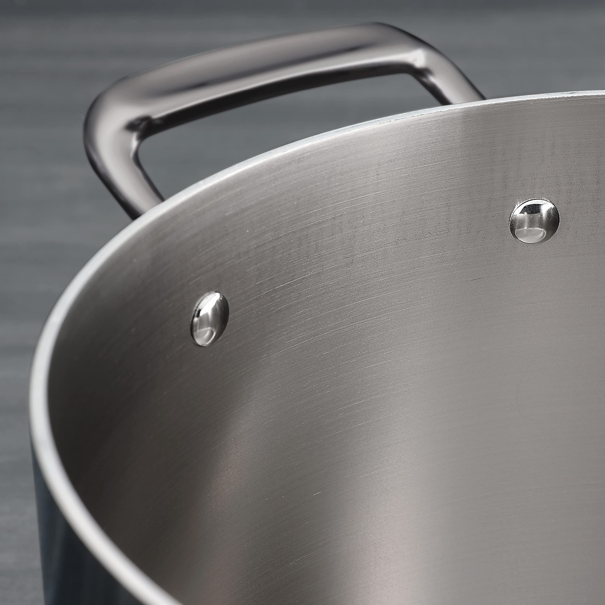 Tramontina Tri-Ply Clad Stainless Steel 6-Quart Saute Pan with Glass Lid - Induction Ready, Dishwasher Safe, NSF Certified Cookware - Perfect for Sautéing, Frying & Simmering - Made in Brazil