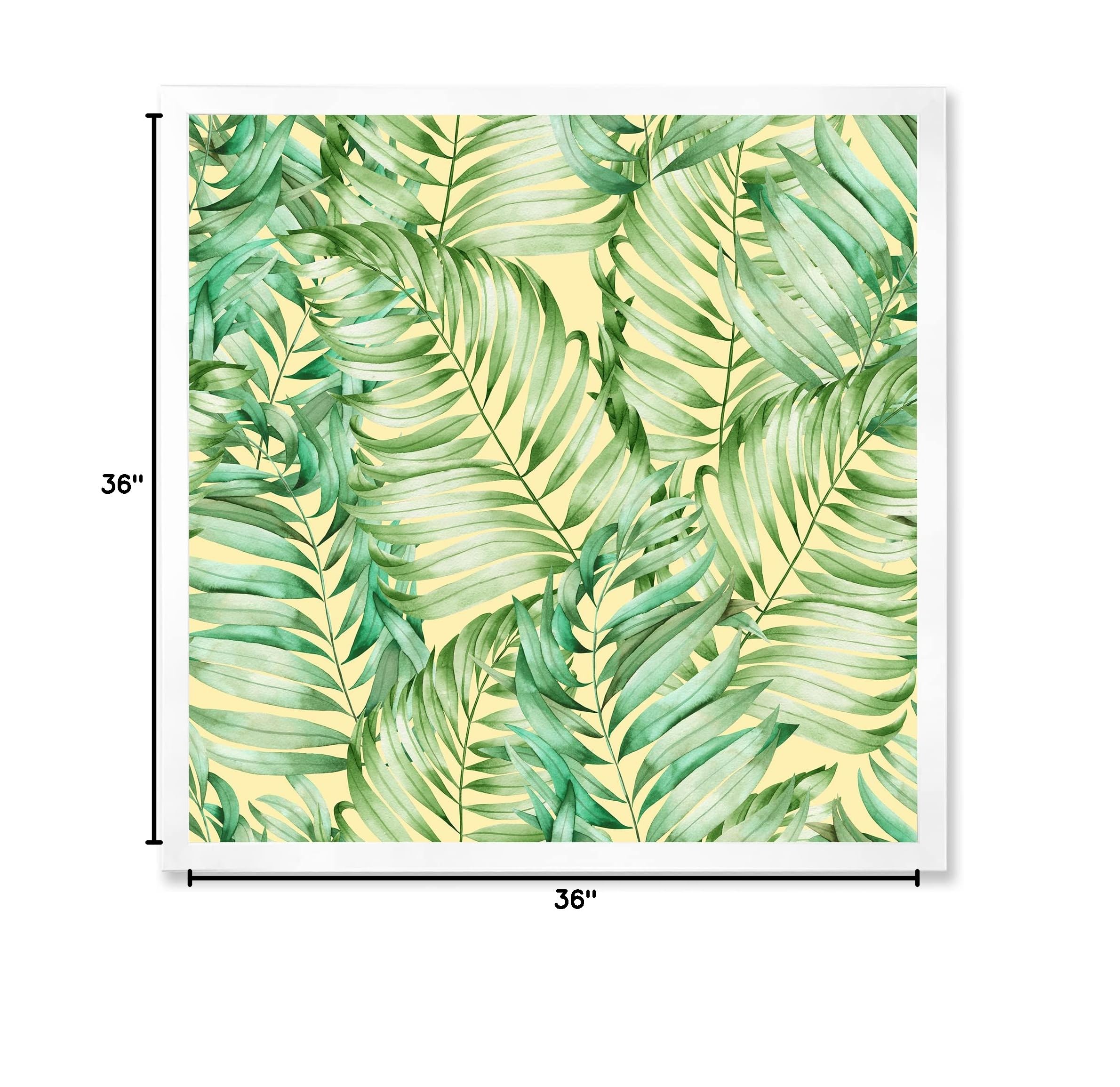 DesignQ Tropical Monstera Leaves Framed Wall Art - Perfect for Living Room, Bedroom & Office Decor
