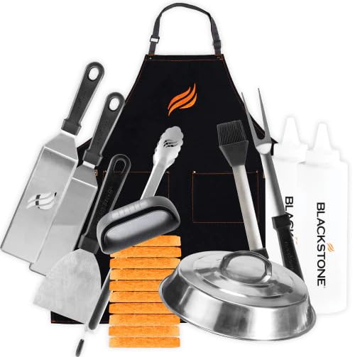 28 Inch Blackstone Griddle 2080 with Hood - XL 3-Burner Outdoor Flat Top Gas Grill with Accessories, Seasoning Kit & Gloves - Perfect for Backyard BBQs, Camping & Tailgating Parties