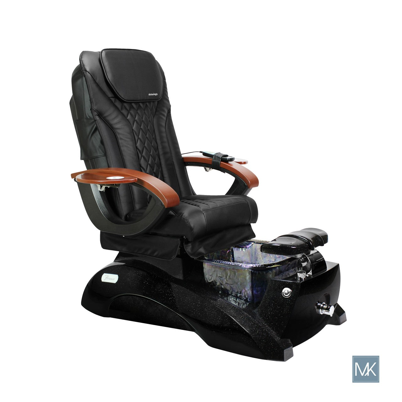 4 Florence Pedicure Spa Chairs with Footrests - Professional Pedicure Stools for Salons & Spas - Perfect for Nail Technicians & Home Use