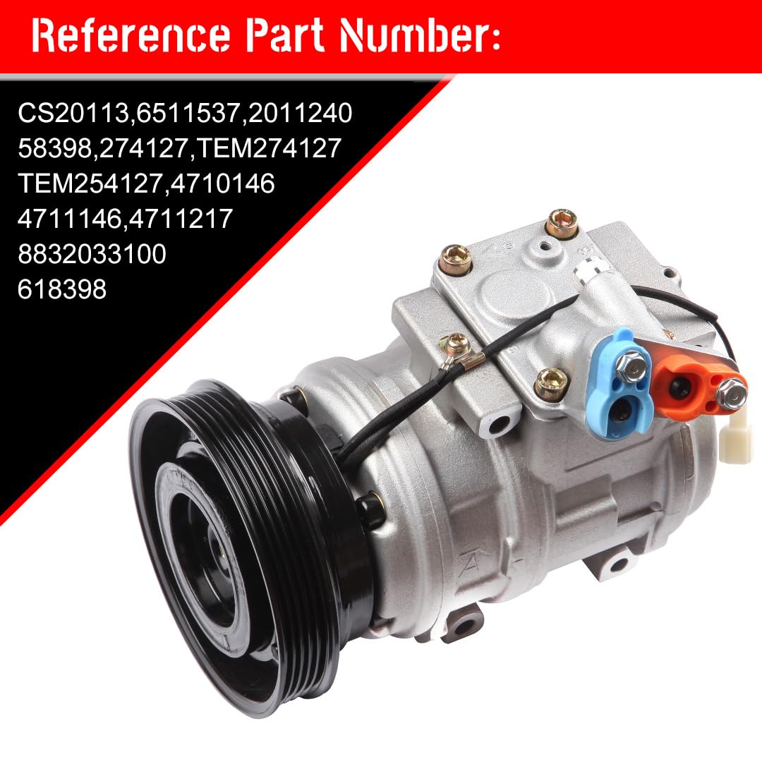 High-Performance AC Compressor Replacement for Toyota Camry 2.0L 2.2L 1987-1991 - Direct Fit Air Conditioning Compressor - Perfect for Summer Cooling & Long Road Trips