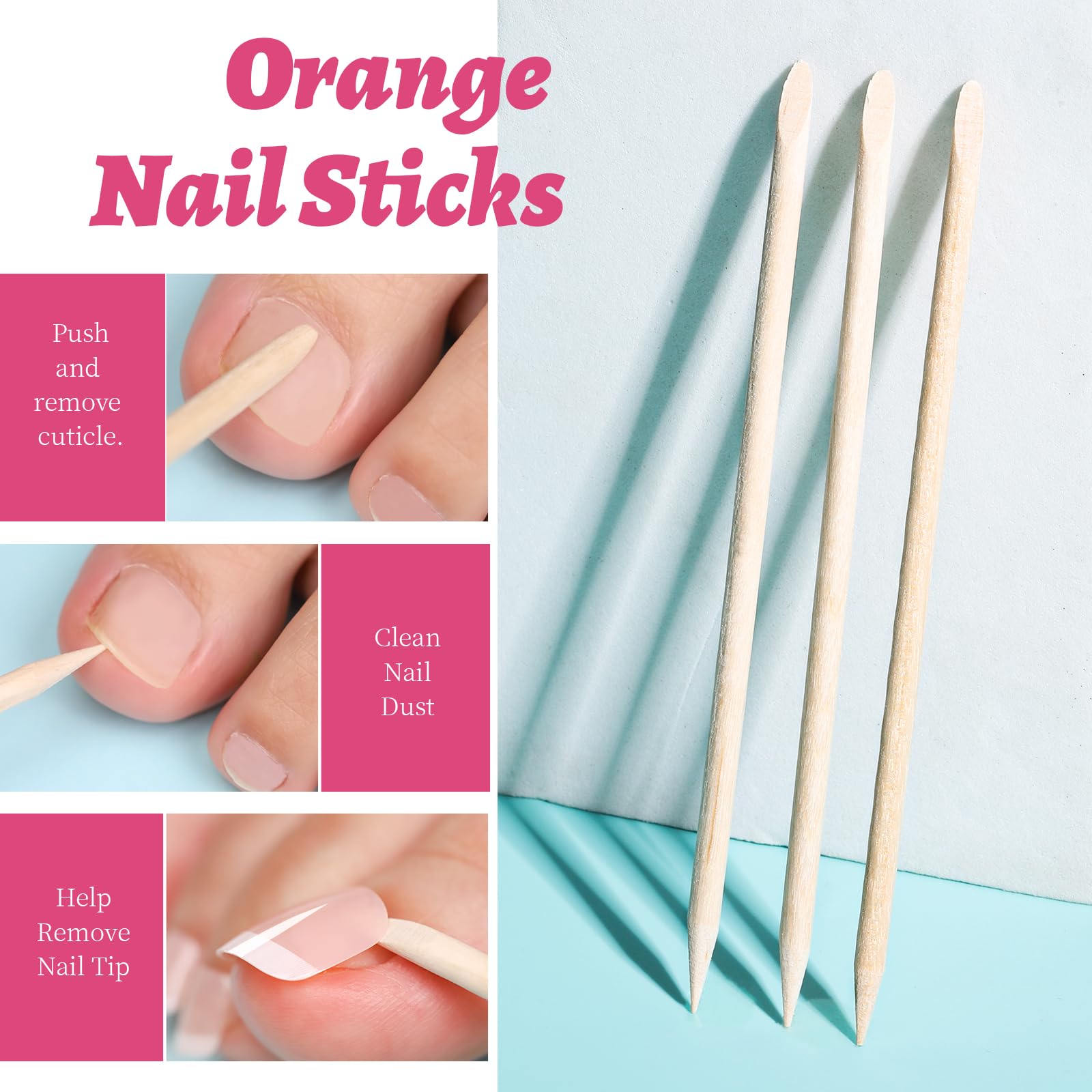 144pcs Press on Toenails for Women - 6 Sets French Tip Fake Toenails with Glue | Easy Application & Long Lasting | Perfect for Pedicures, Vacations & Special Occasions