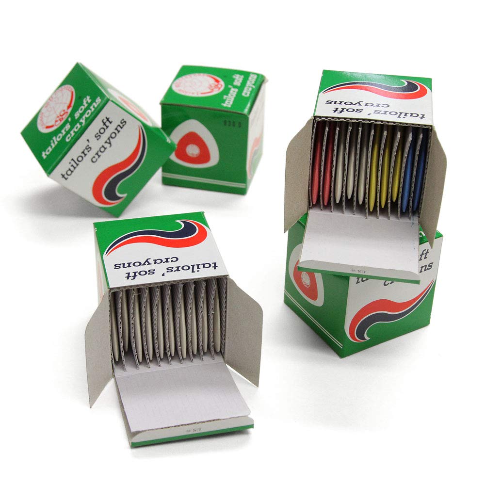 Premium White Tailor's Soft Clay Chalk for Fabric Marking - Green Box Bias Bespoke - Perfect for Sewing, Tailoring & DIY Clothing Projects
