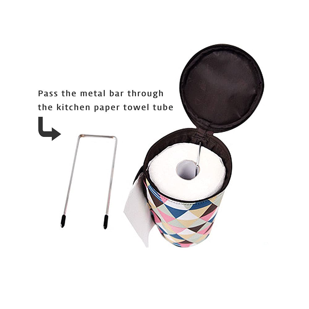 Olve Hanging Paper Towel Holder - Rustic Brown Kitchen & Camping Towel Dispenser Cover | Perfect for Countertops, RVs, and Outdoor Adventures