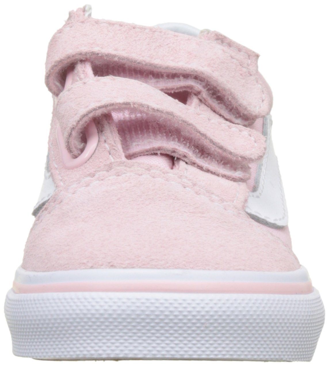 Vans Old Skool V Sneakers for Toddlers - VN0A344KQ7K Suede & Canvas Shoes in Chalk Pink/True White - Size 10 | Comfortable & Stylish Casual Shoes for Boys & Girls - Perfect for Playdates, Preschool & Everyday Wear