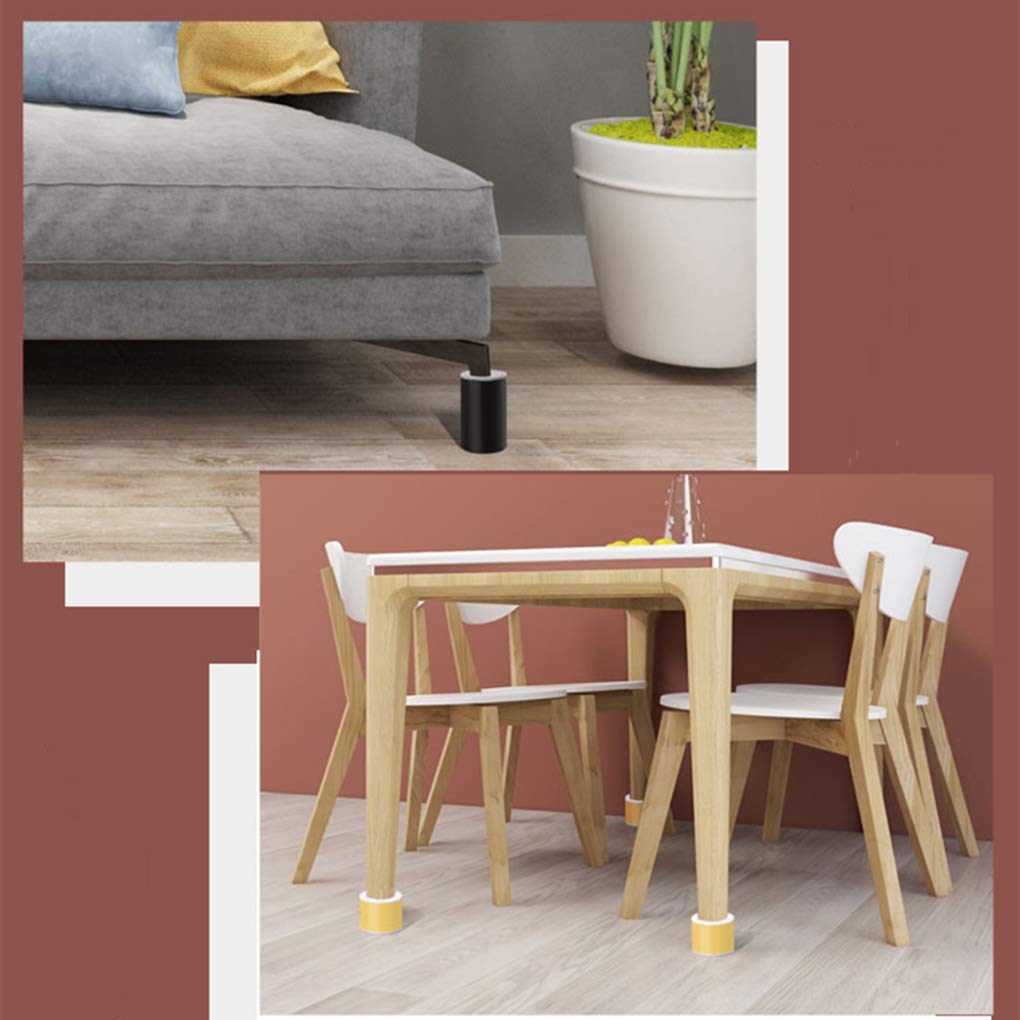 Sturdy Metal Furniture Legs - 4Pcs Yellow 2Cm Replacement Legs for Tables, Sofas, Desks & Cabinets | Durable Riser Feet for Home & Office Furniture
