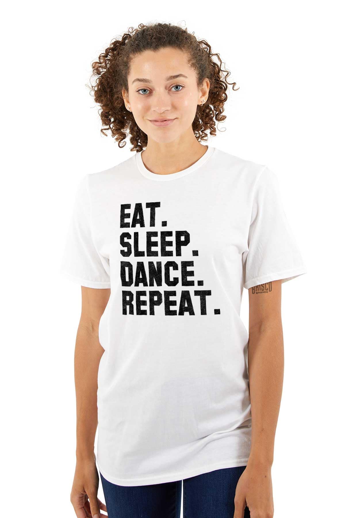 Eat Sleep Dance Repeat Women's Graphic T-Shirt - Dancer Lifestyle Tee for Casual Wear, Dance Practice & Everyday Outfits