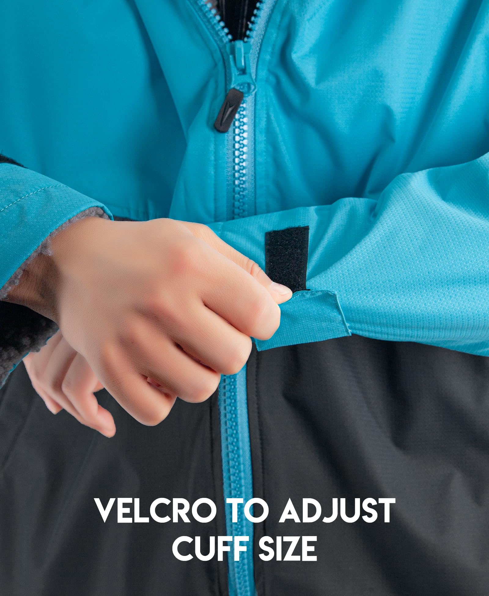 MissShorthair Kids Swim Parka - Waterproof Changing Robe for Boys & Girls (Ages 9-14) - Quick-Dry Swim Jacket for Pool, Beach & Water Sports