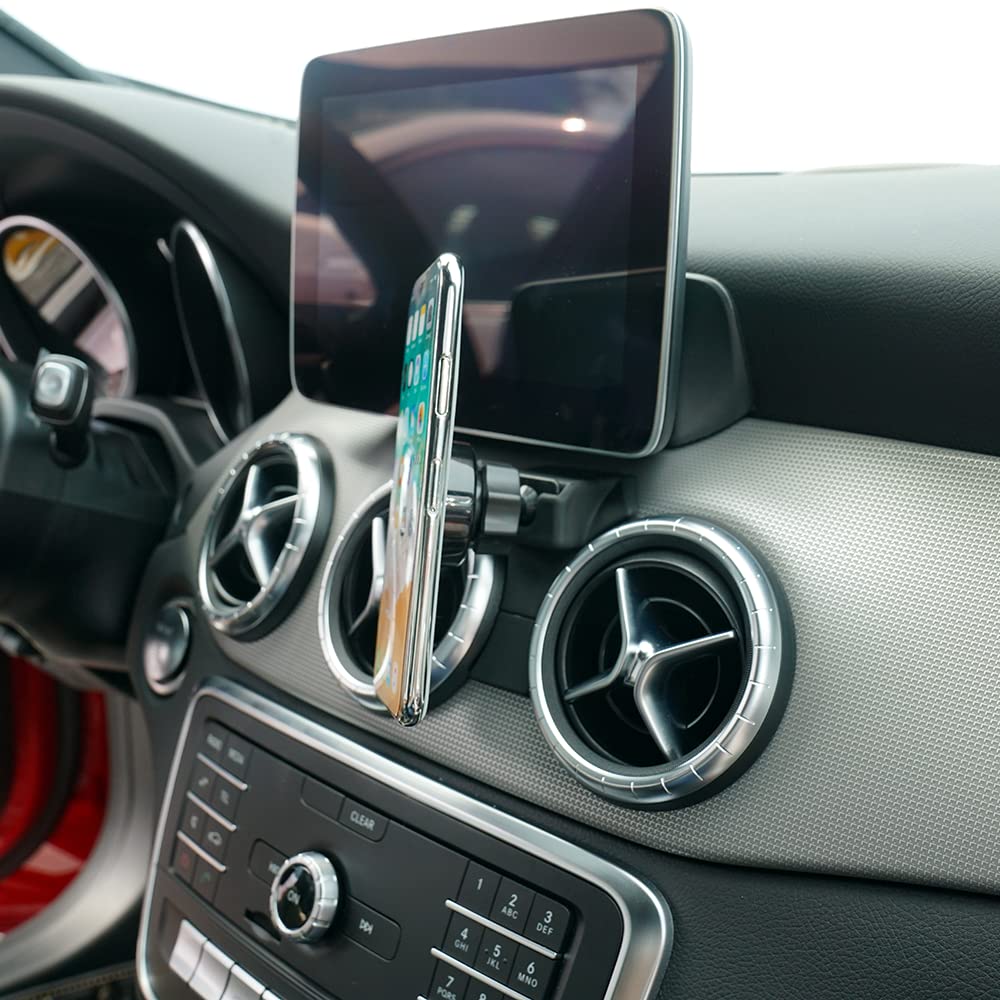 Premium Magnetic Car Phone Mount Holder for Mercedes Benz GLA Class 2015-2020 & CLA-Class 2013-2019 - Universal Air Vent Dashboard Phone Stand for iPhone Samsung 3-7 Inch Smartphones - Perfect for Hands-Free Driving & GPS Navigation