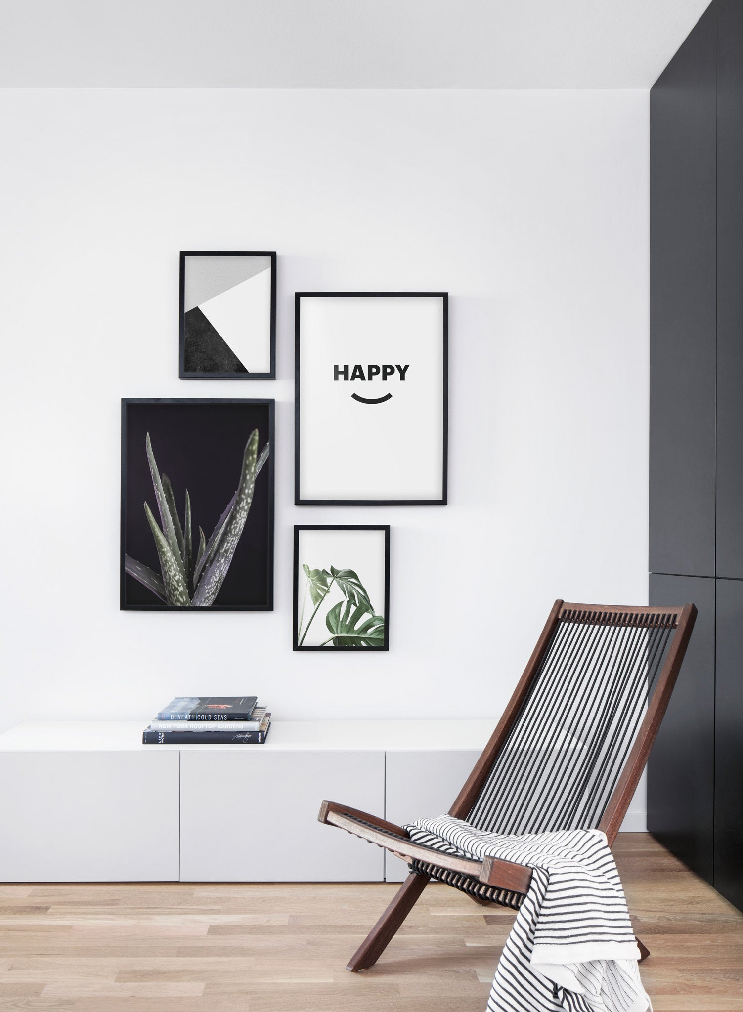 Happy Poster - Motivational Wall Art for Home & Office Decor - Perfect for Living Room, Bedroom, or Workspace Inspiration