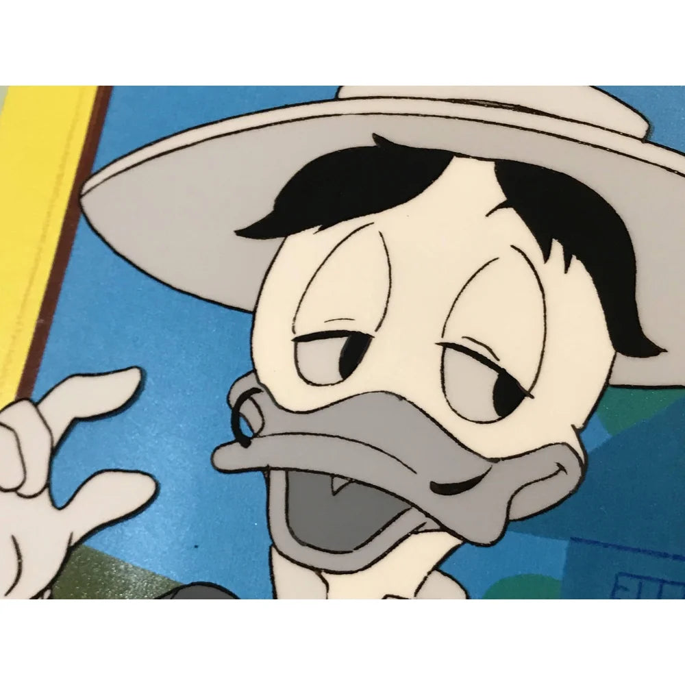 Vintage DuckTales Original Production Sketch Drawing & Cell with COA 1/1 - Rare 90s Disney TV Animation Collectible - Perfect for Disney Memorabilia Displays & Animation Art Collections