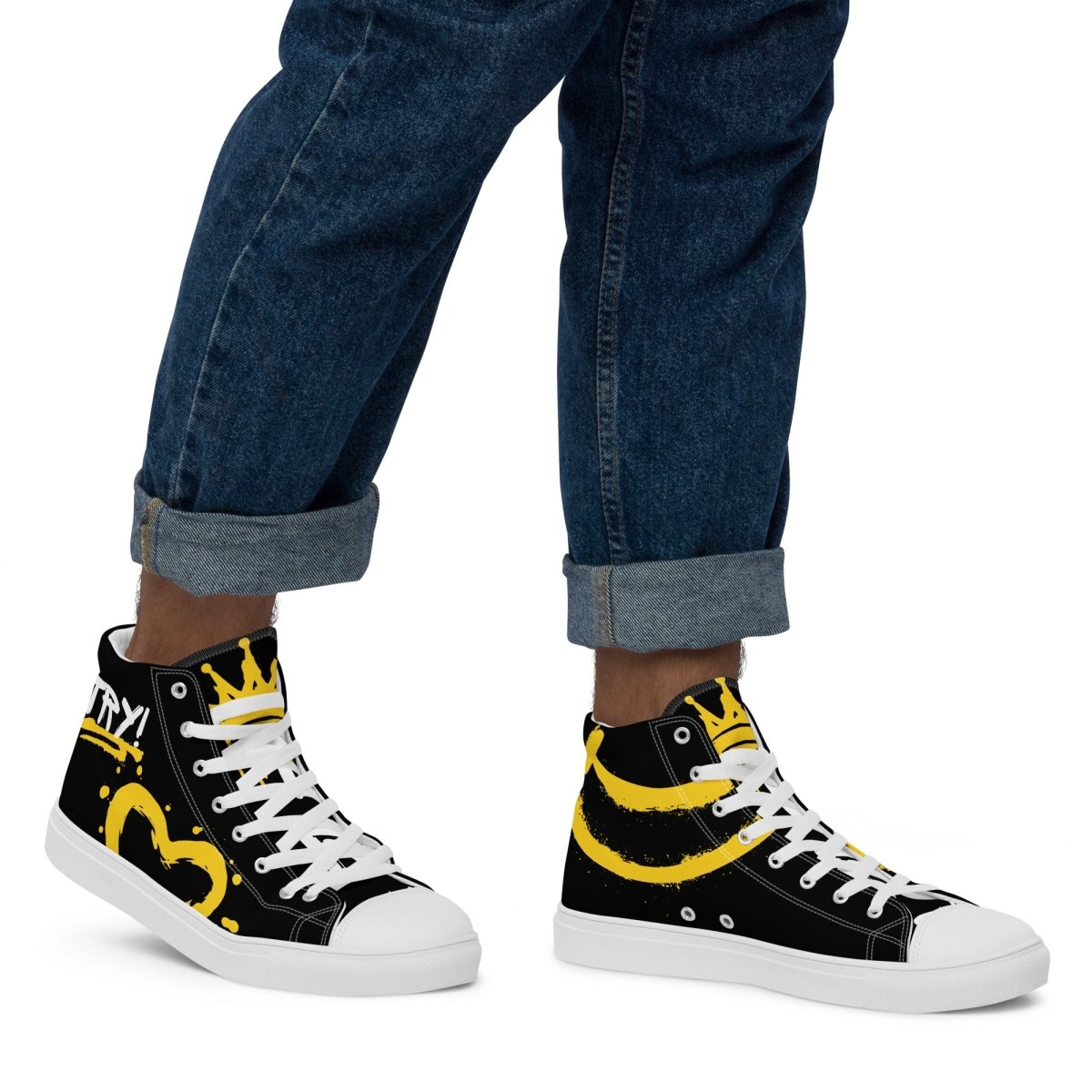 Men's Resilience High Top Sneakers - Just for Today Edition | Durable & Stylish for Casual Wear, Gym, and Street Fashion