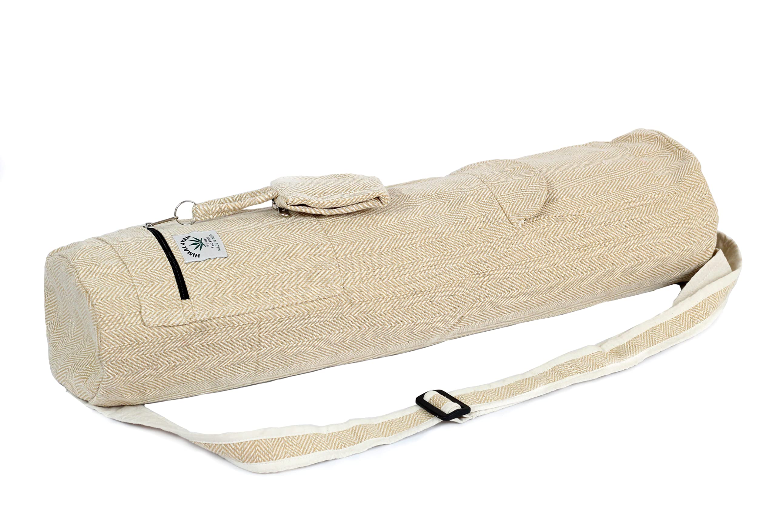 Eco-Friendly Hemp Yoga Mat Bag with Full-Zip Closure - Fits Up to 26 Inch Mats - Perfect for Yoga, Pilates & Gym Workouts - Sustainable Yoga Mat Carrier for Active Lifestyles