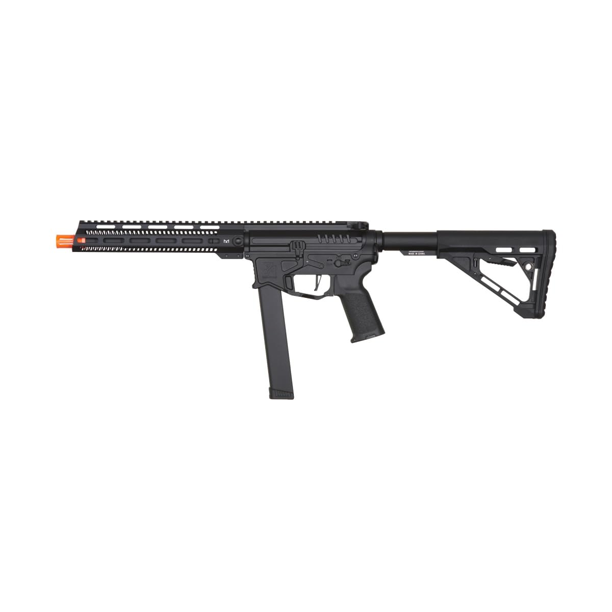 R&D Precision Licensed PW9 Mod 1 Airsoft Rifle with Adjustable Short/Long Rail & Delta Tactical Stock - Perfect for Milsim, Airsoft Battles & Tactical Training