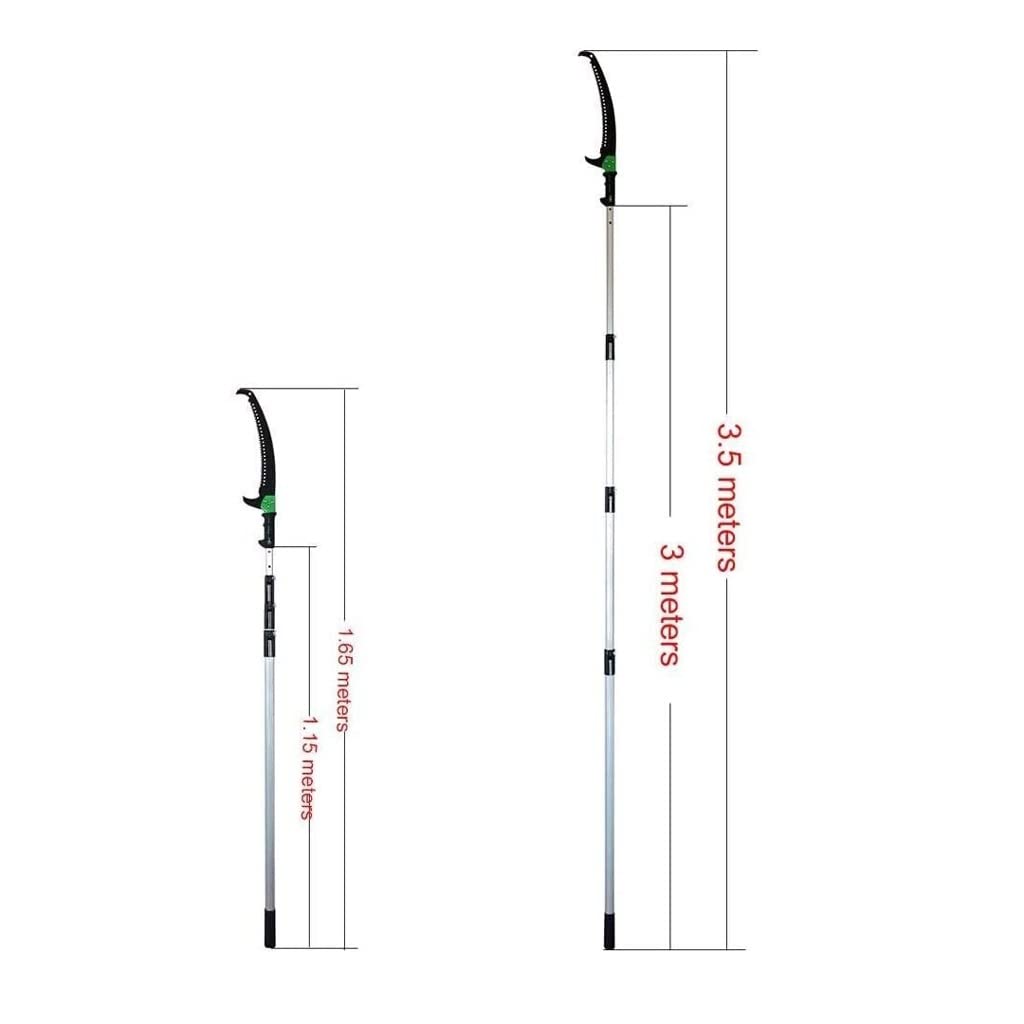 11.5FT Telescopic Pole Saw with Curved Blade - Extendable Tree Pruner for Trimming Branches, Cutting Leaves & Landscaping - Perfect for Fruit Trees, Gardening & Yard Maintenance