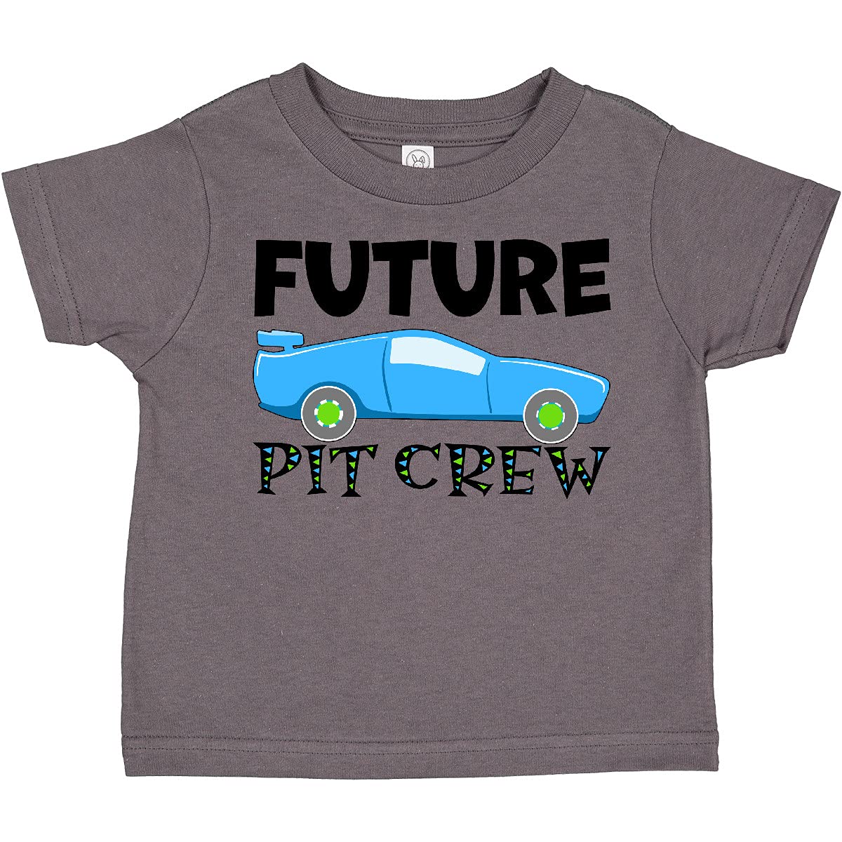 Inktastic Future Pit Crew Blue Race Car Toddler T-Shirt - Cute Toddler Boys' Racing Tee for Car Lovers | Perfect for Birthday Gifts, Playdates & Motorsport Events