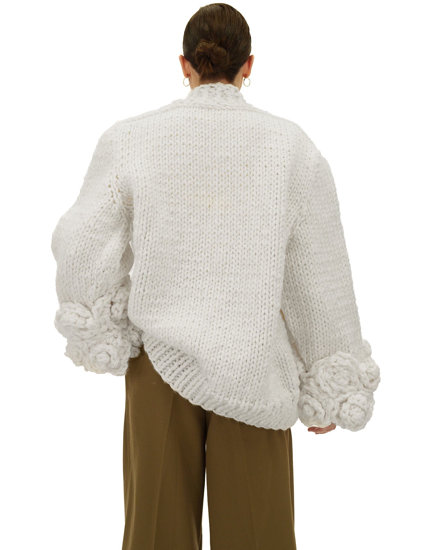 Floral Sleeves Cardigan for Women - Lightweight Open Front Knit Sweater with Floral Embroidery | Perfect for Spring Outfits, Office Wear & Casual Dates