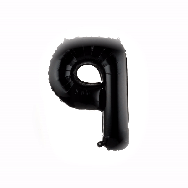 Balloonify Black Mylar Letter P Balloon - 40 Inch Large Foil Alphabet Balloon for Birthday Party Decorations, Graduation, Baby Shower & Wedding Events (1 Count Box)