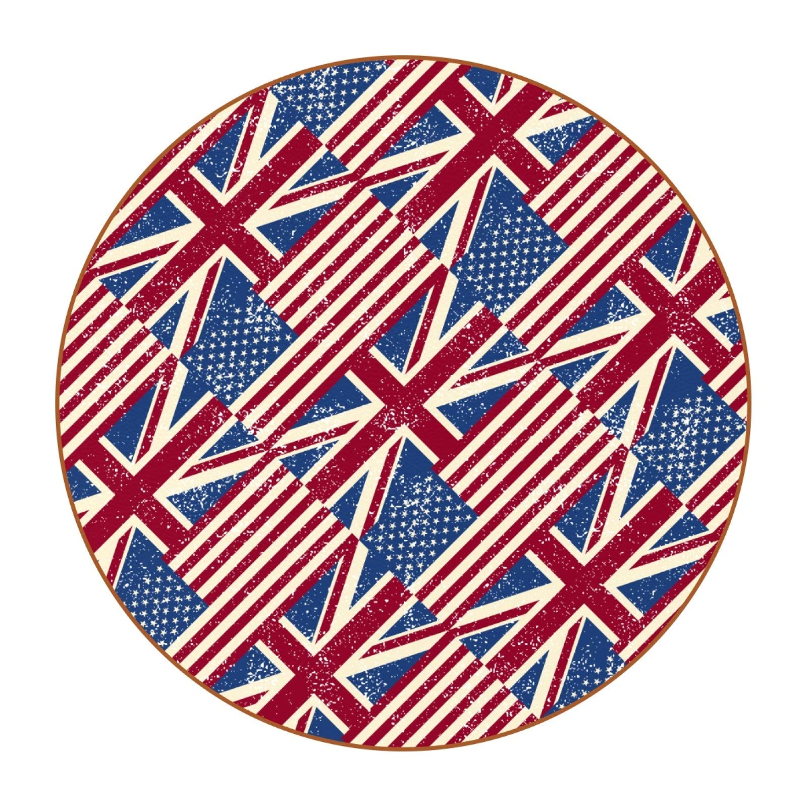 6-Piece Absorbent Wooden Drink Coasters Set - UK Flag Design for Home, Office & Party Use - Perfect Housewarming Gift & Table Decor