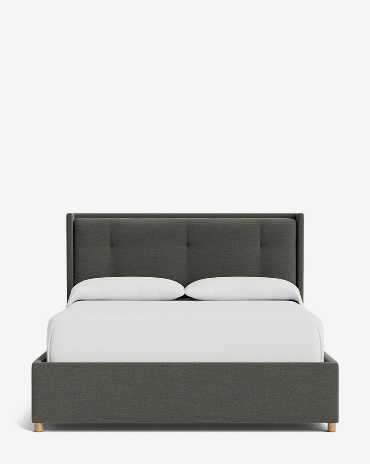 Low Profile Ria Bed Frame with Minimalist Headboard - Perfect for Small Spaces, Modern Bedrooms & Studio Apartments