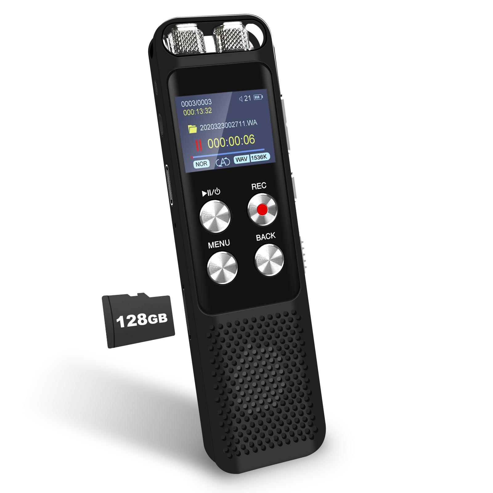136GB Digital Voice Recorder with Playback - Voice Activated Audio Recorder for Lectures, Meetings & Dictation | Portable USB Sound Recorder with Password Protection | Perfect for Students, Professionals & Journalists
