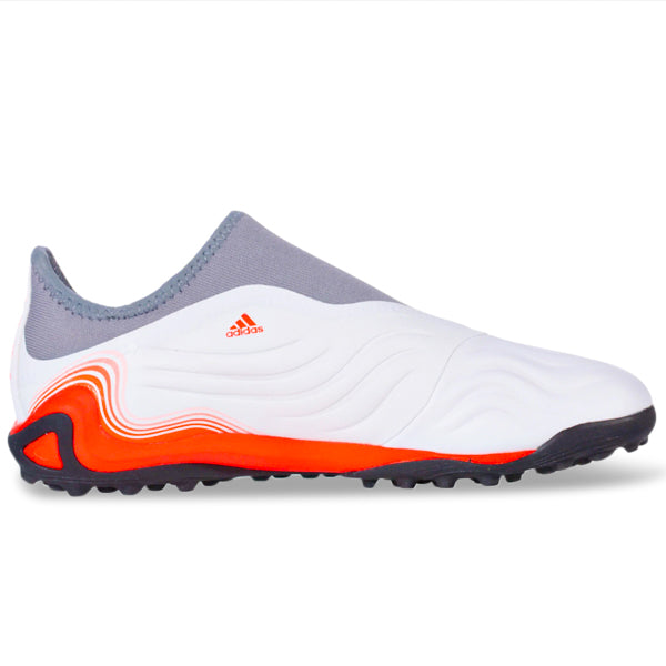 Adidas Copa Sense.3 LL Turf Soccer Cleats - Cloud White/Iron Metallic - Firm Ground Football Shoes for Men - Perfect for Artificial Turf & Outdoor Matches