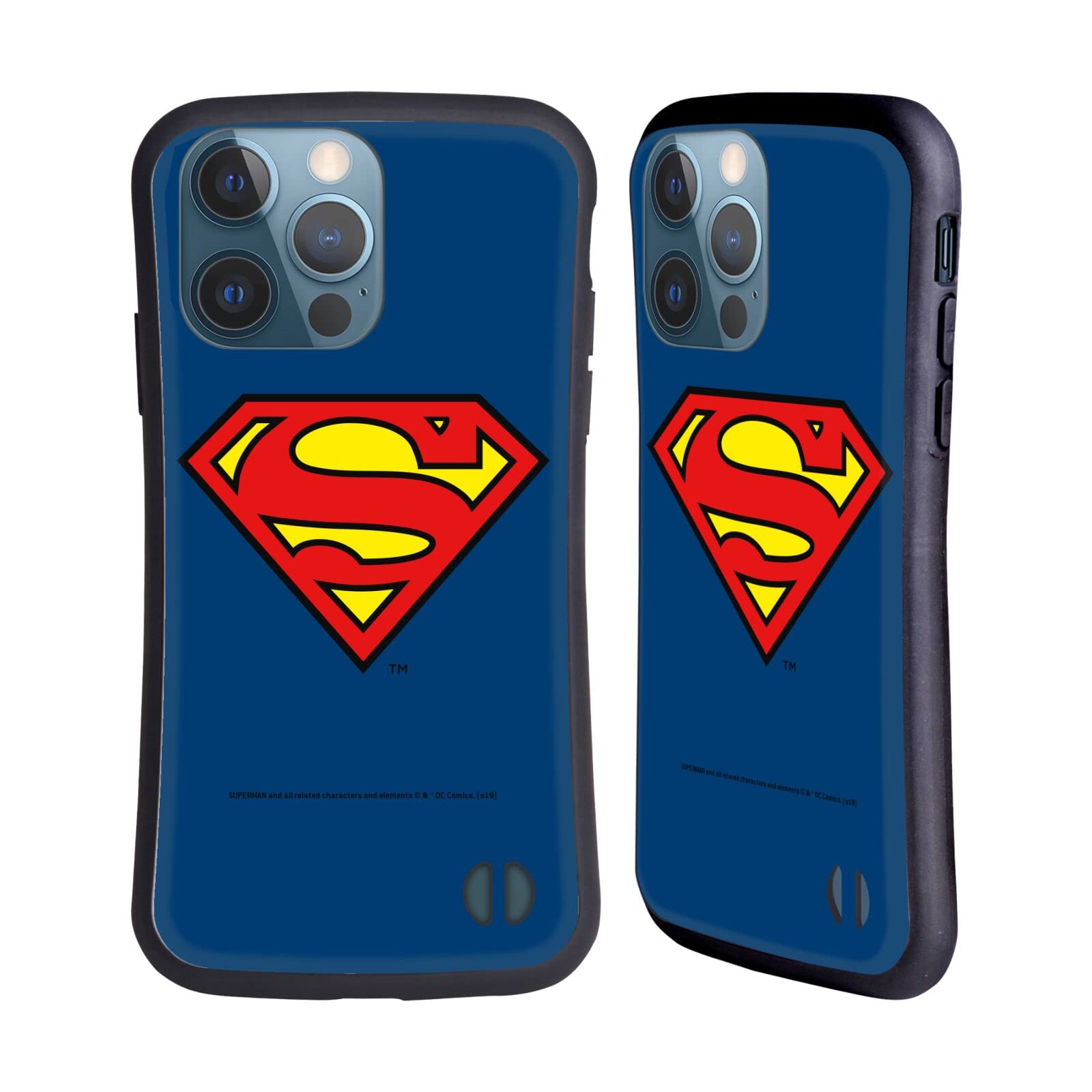 Superman DC Comics iPhone 13 Pro Case - Officially Licensed Hybrid Phone Cover with Classic Logos | Durable Protection for Everyday Use, Perfect for Fans & Superhero Enthusiasts
