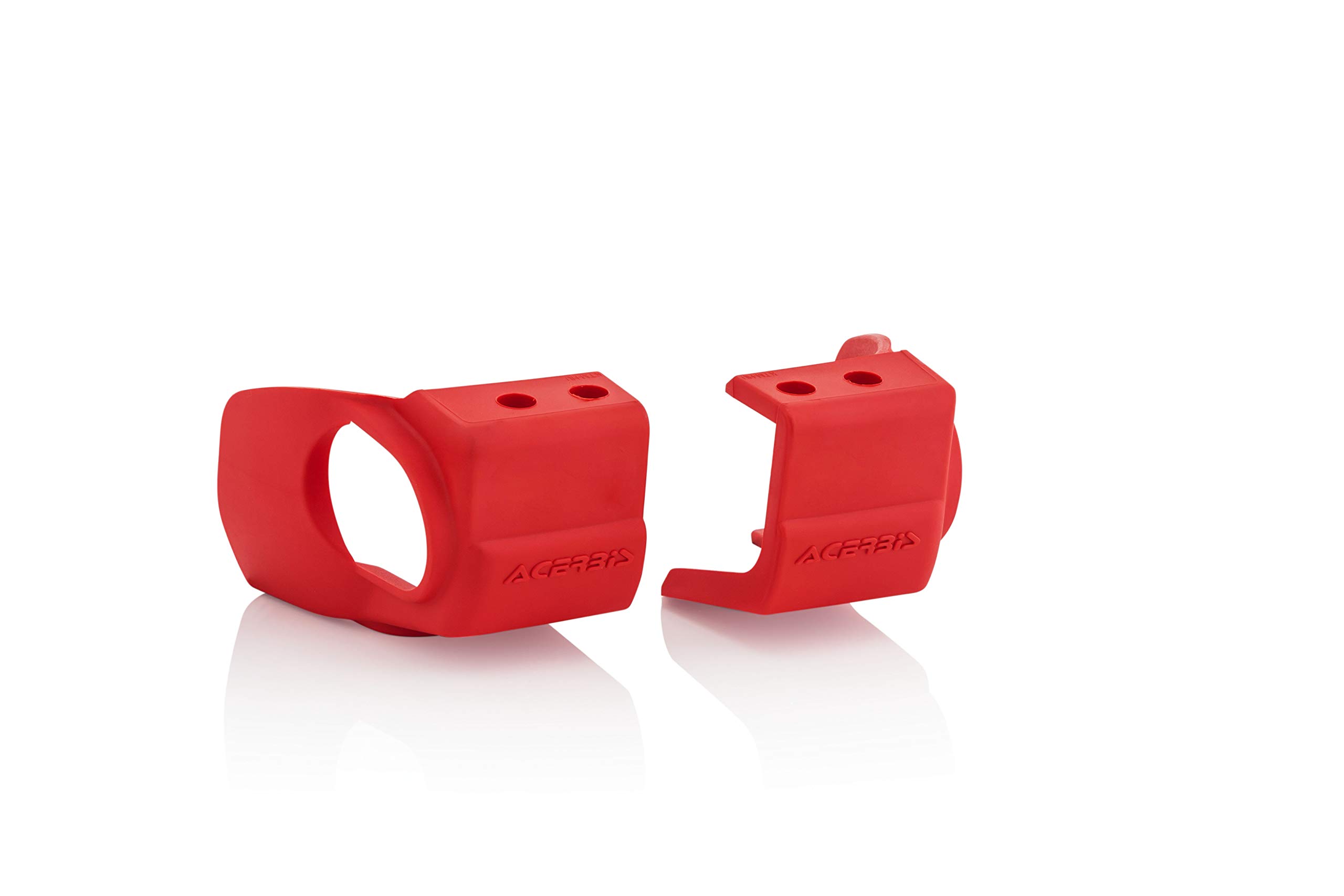 Acerbis Red Fork Shoe Protectors 2726610004 - Dirt Bike & Motorcycle Fork Boots for Off-Road Riding & MX Protection