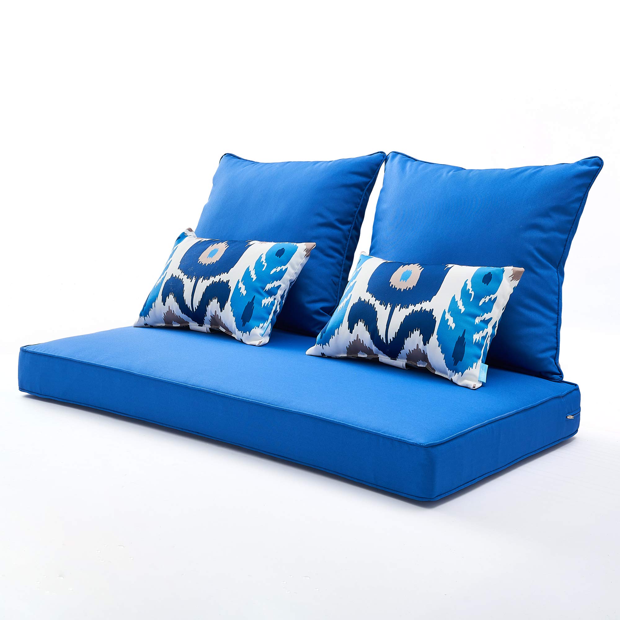 ARTPLAN All-Weather Deep Seating Loveseat Cushions - Set of 5 Outdoor Patio Furniture Cushions for Sofa, Sectional & Lounge Chairs - Waterproof & UV Resistant for Deck, Poolside & Garden Use