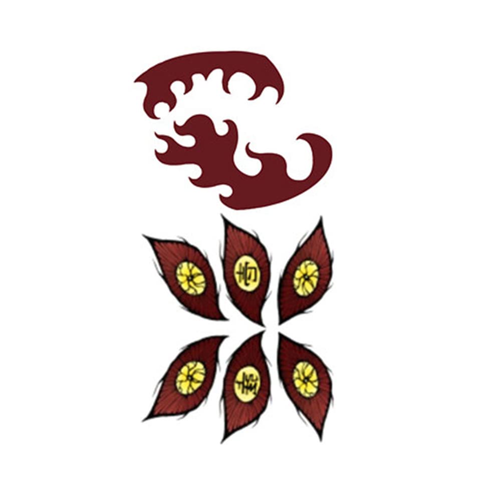 Anime Demon Slayer Muichiro Tokito Kokushibo Akaza Rui Temporary Tattoos - Waterproof Cosplay Body Stickers for Halloween, Conventions & Anime Parties