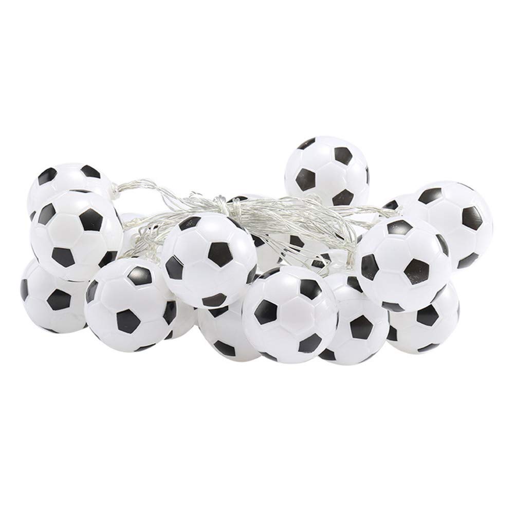 LED Football String Lights - 20LEDs 3m Battery Powered for Party & Bedroom Decor