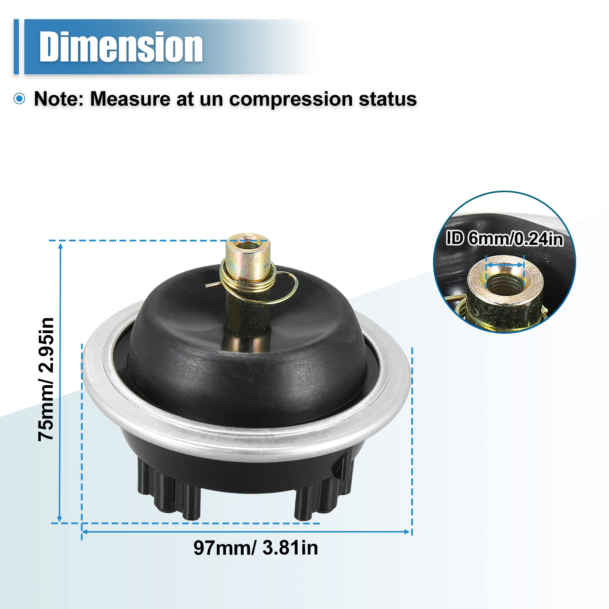 X AUTOHAUX 4WD Front Differential Vacuum Actuator 25031740 - Compatible with Chevrolet S10 Blazer 1983-2005, GMC S15 Jimmy Sonoma 1983-2004, Pontiac 6000 1988-1990 - Replacement Car Part for Off-Road & 4x4 Performance