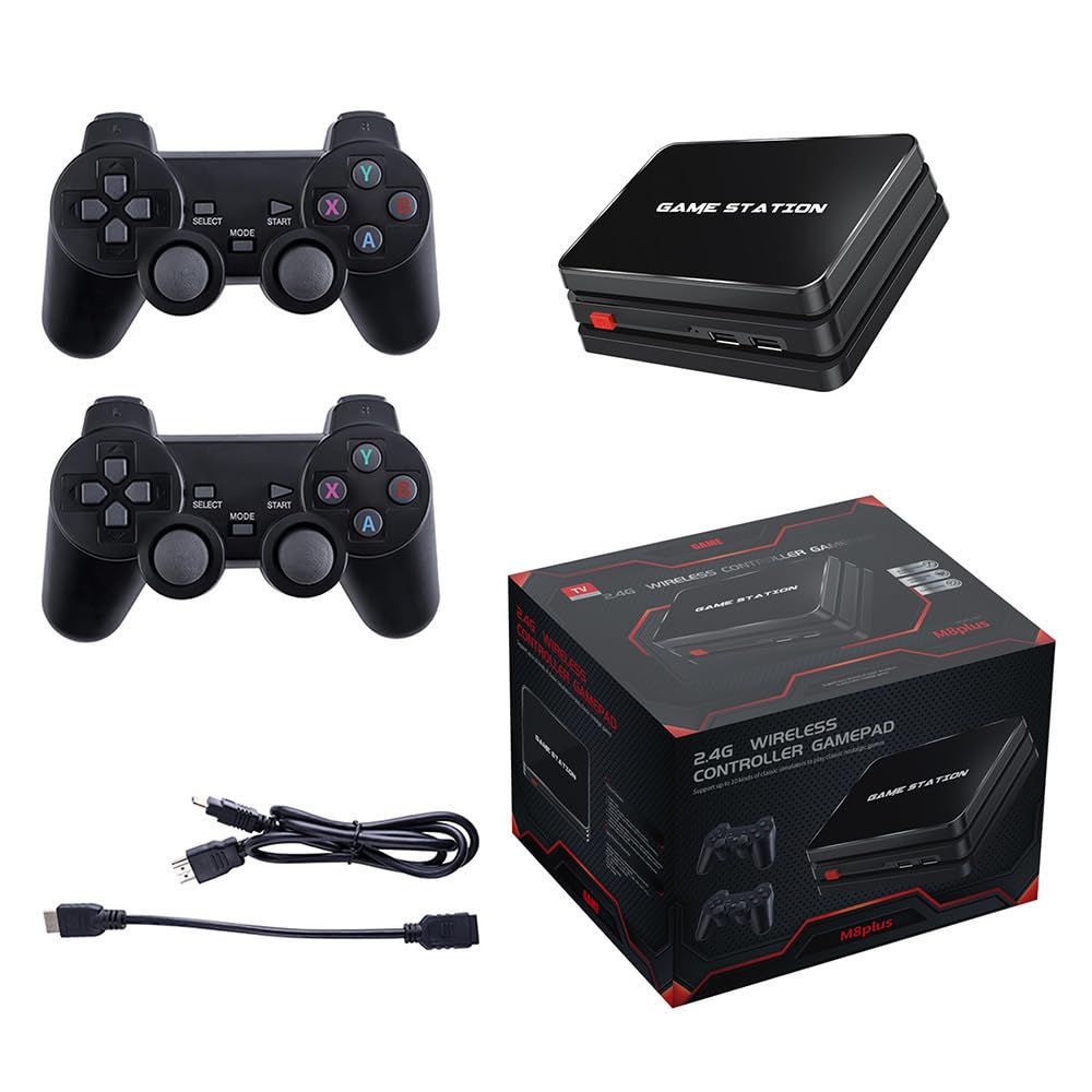 Mini Arcade Game Console with 10,000 Full HD Games - 2 Player Retro Gaming System with Dual Wireless Controllers for Family Game Nights & Kids Birthday Parties