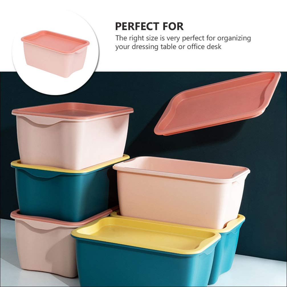 Hemoton Plastic Storage Bins with Drawers - 1PC Organizer Box for Toys, Jewelry, Office Supplies | Desktop & Shelf Storage Solution for Home & Office Organization