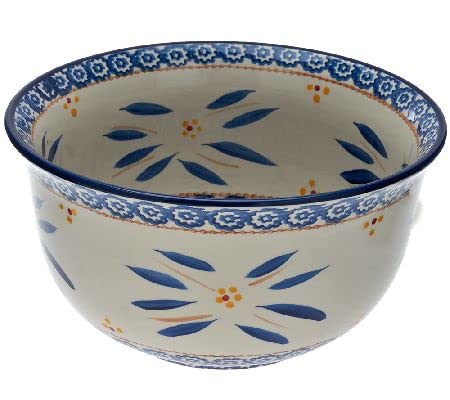 Temp-tations 4.5 Quart Old World Harvest Serving Bowl with Wire Stand & Ladle - Perfect for Punch, Soup, and Party Entertaining