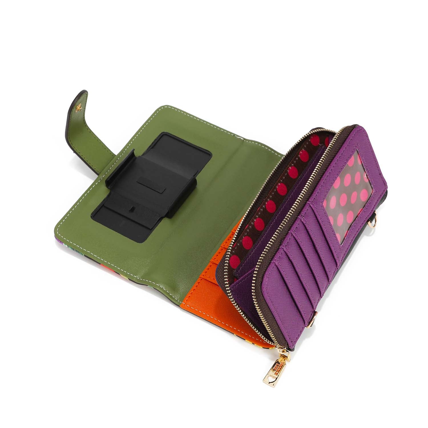 Stylish Trifold Phone Case with Crossbody Wallet - Perfect for Hands-Free Convenience While Shopping, Traveling, or Running Errands
