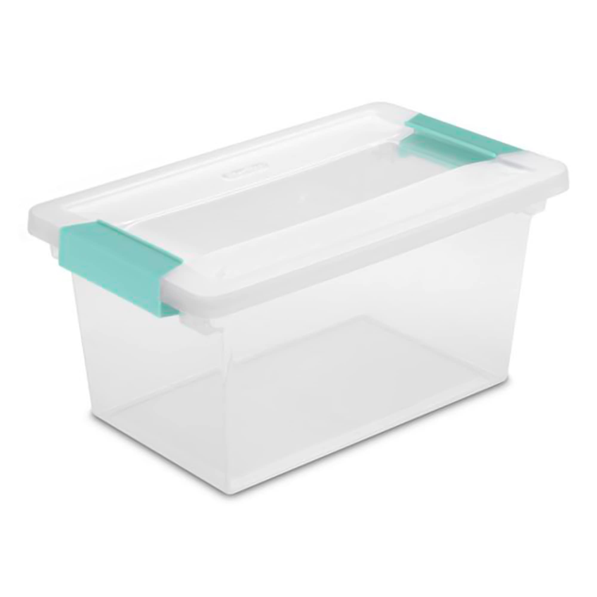 Sterilite 64 Quart Clear Plastic Storage Bins with Latching Lids - 6-Pack Organizer Totes & 4-Pack Medium Clip Boxes for Home Organization, Garage Storage, and Moving Supplies